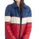 70s Vintage Unisex Tricolor Puffer Jacket