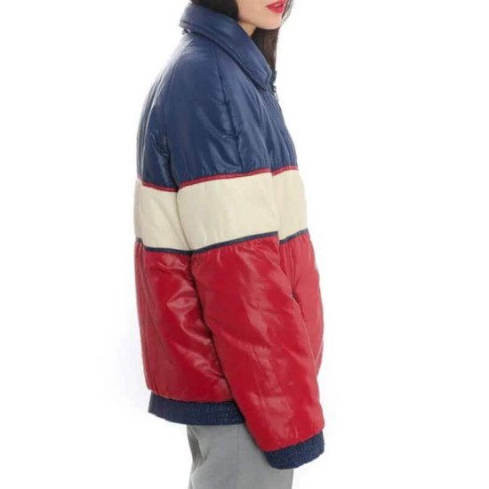 70s Vintage Unisex Tricolor Puffer Jacket
