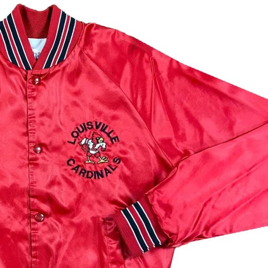 90’s Louisville Cardinals Red Satin Jacket