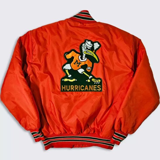 90’s Miami Hurricanes Delong Bomber Jacket
