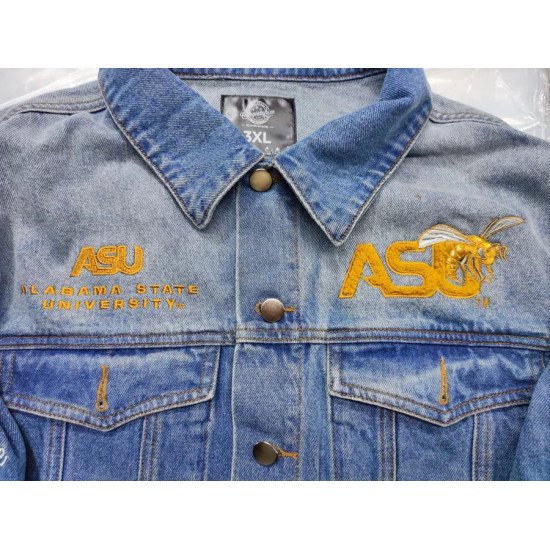 Alabama St. Faded Denim Trucker Jacket