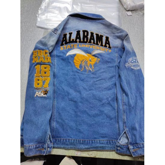 Alabama St. Faded Denim Trucker Jacket