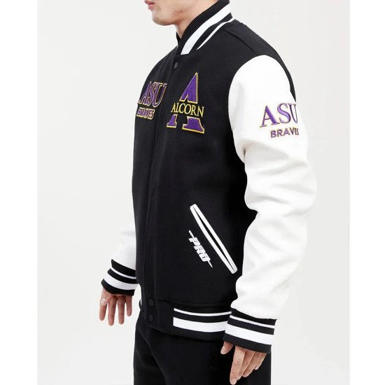Alcorn State University Black and White Varsity Jacket
