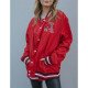 Arkansas Razorbacks Red Retro Bomber Jacket