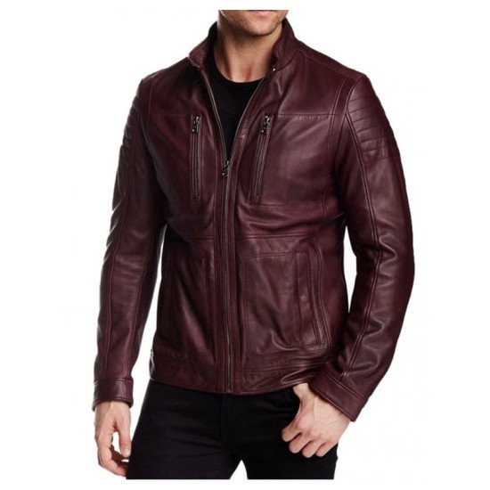 Arrow Oliver Red Aviator Cafe Racer Jacket