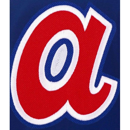 Atlanta Braves Royal/White Full-Snap Varsity Jacket