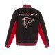 Atlanta Falcons Black and Red Varsity Wool Jacket