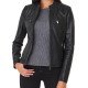 Black Leather Biker Jacket Womens