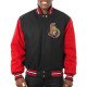 Black Red Ottawa Senators Varsity Wool Jacket