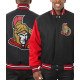 Black Red Ottawa Senators Varsity Wool Jacket
