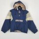 Blue Georgetown Starter Bomber Jacket