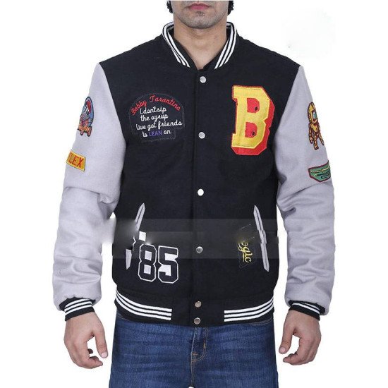 Bobby Tarantino Logic Black & White Baseball Varsity Jacket