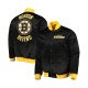 Boston Bruins Black Full-Snap Satin Jacket