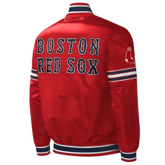 Boston Red Sox Midfield Red Varsity Satin Jacket
