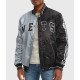 Brooklyn Nets Black and Gray Varsity Satin Jacket