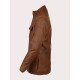 Brown Leather Four Pocket Jacket for Men