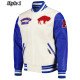 Buffalo Bills Retro Classic Royal and Cream Varsity Jacket
