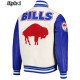 Buffalo Bills Retro Classic Royal and Cream Varsity Jacket