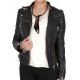 Cafe Racer Black Leather Biker Jacket