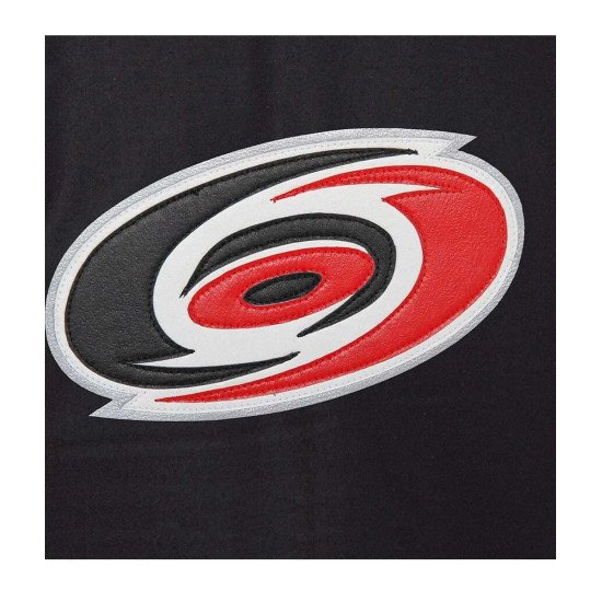 Carolina Hurricanes Black and White Two-Tone Varsity Jacket