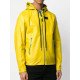 Casual Style Yellow Hooded Leather Jacket for Men