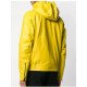 Casual Style Yellow Hooded Leather Jacket for Men