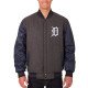 Charcoal Navy Detroit Tigers Varsity Jacket