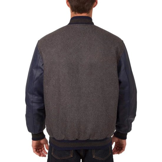 Charcoal Navy Detroit Tigers Varsity Jacket