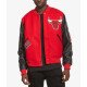 Chicago Bulls Red and Black Varsity Jacket