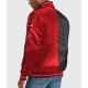 Chicago Bulls Red and Black Varsity Satin Jacket