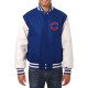Chicago Cubs Royal Blue and White Two-Tone Varsity Jacket