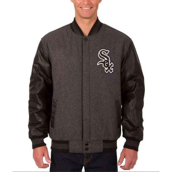 Chicago White Sox Black Charcoal Varsity Jacket