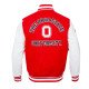 Classic Ohio State University Red and White Varsity Jacket