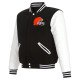 Cleveland Browns Black and White Varsity Jacket
