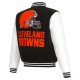 Cleveland Browns Black and White Varsity Jacket