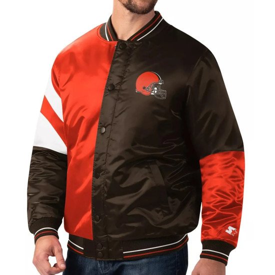 Cleveland Browns Leader Varsity Satin Jacket