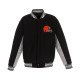 Cleveland Browns Varsity Black and Gray Wool Jacket