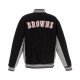 Cleveland Browns Varsity Black and Gray Wool Jacket