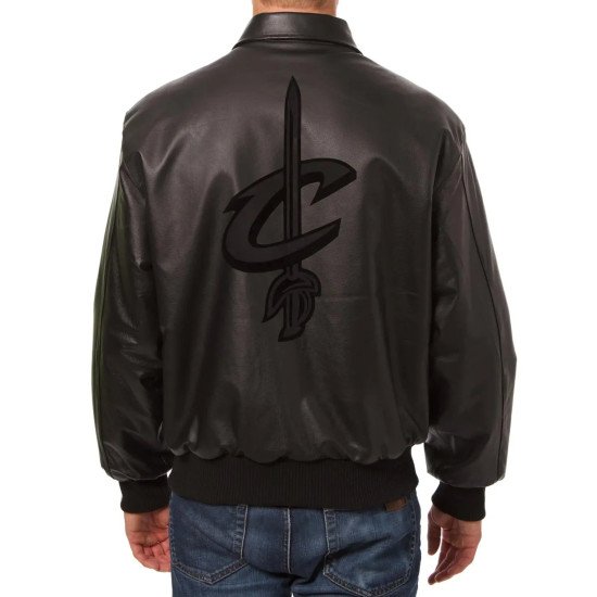 Cleveland Cavaliers Shirt Collar Leather Jacket