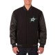 Dallas Stars Varsity Black Wool & Leather Jacket