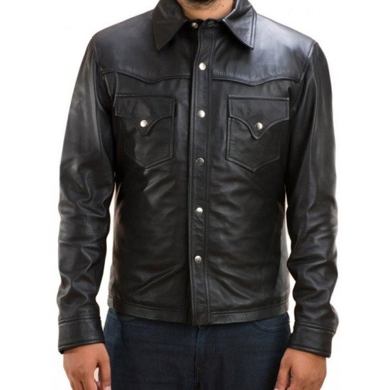 David Morrissey The Walking Dead Governor Black Leather Jacket