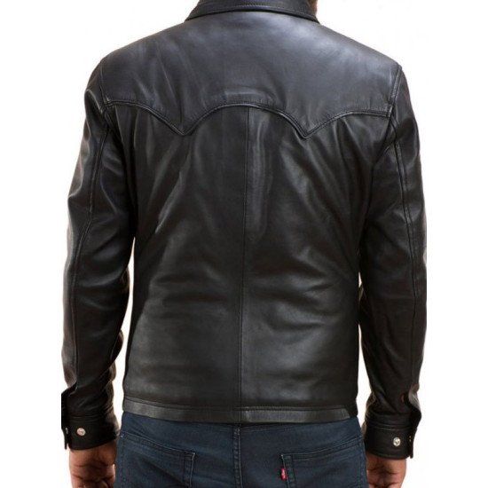 David Morrissey The Walking Dead Governor Black Leather Jacket