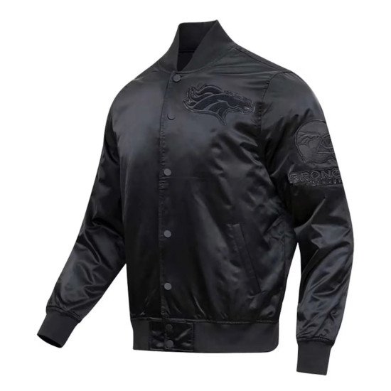 Denver Broncos Triple Black Satin Jacket
