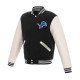 Detroit Lions Black and White Varsity Jacket