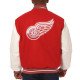 Detroit Red Wings Black and White Two-Tone Varsity Jacket