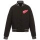 Detroit Red Wings Front-Hit Poly Twill Black Jacket