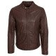 Elegant Brown Sheepskin Leather Jacket