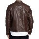 Elegant Brown Sheepskin Leather Jacket