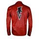 Fergal Devitt Motorcycle Red Leather Jacket