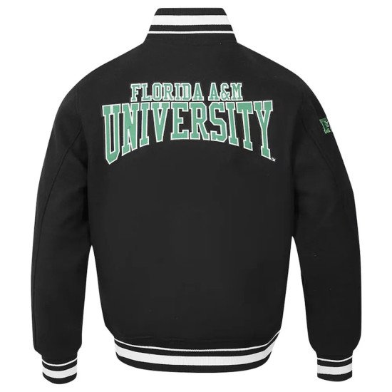 Florida A&M Rattlers Crest Black Varsity Wool Jacket